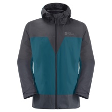 Jack Wolfskin Winter Jacket 3in1 DNA Tundra (very warm, windproof and waterproof) coral blue/gray Men